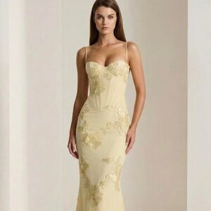 Yellow Sun Kissed Floral Dream Dress by Kiss Prom-NWT-Size 2/4